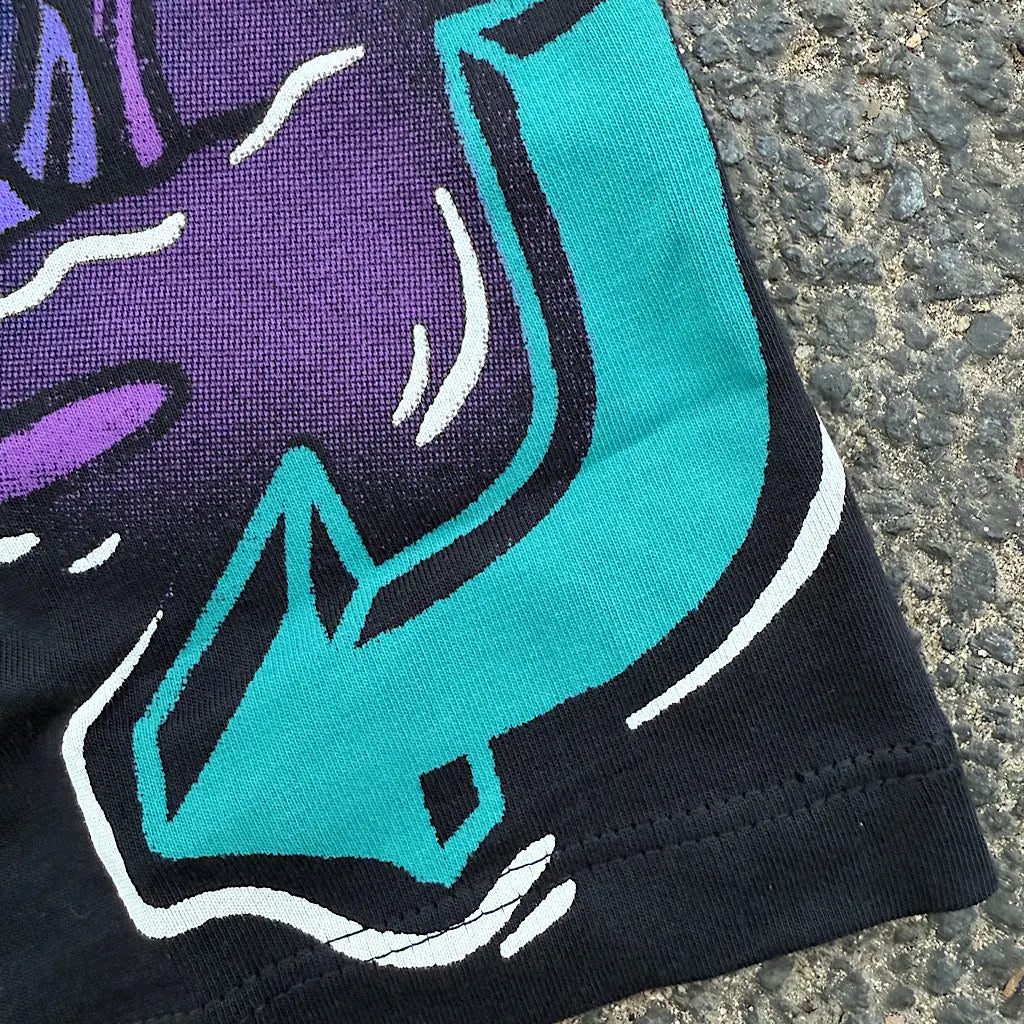 Vintage-style "DiE Young" shirt with bold artwork