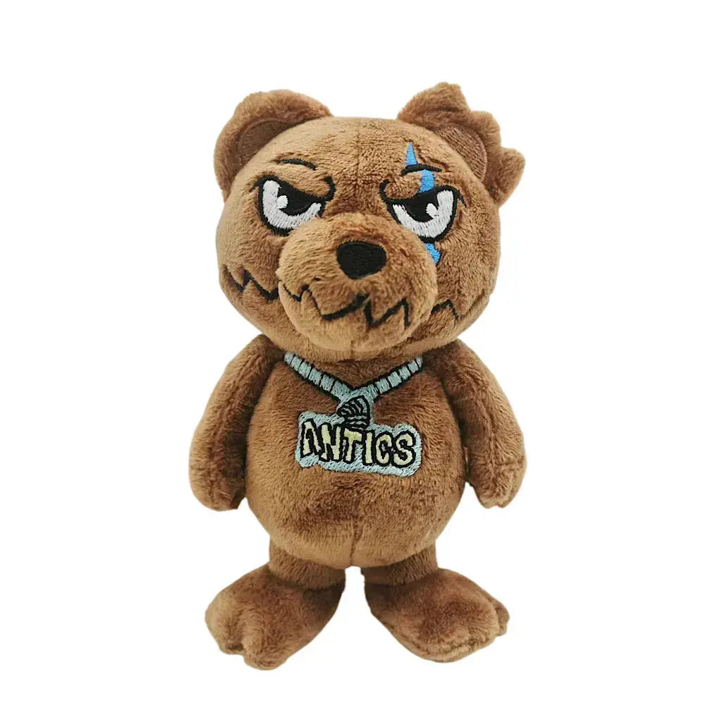 Collectible plush keychain featuring Antics Bear character