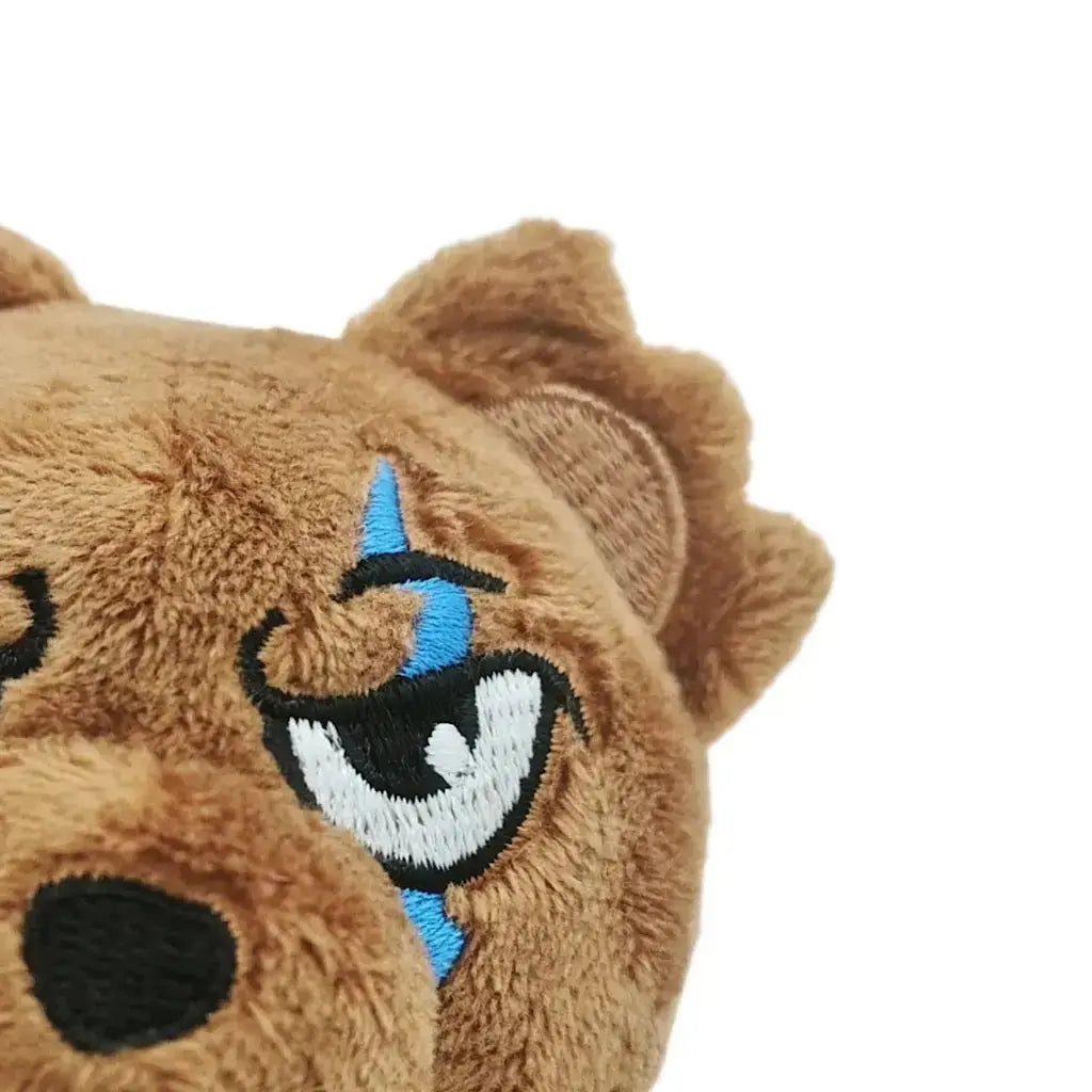 Antics Bear mini plush keychain with streetwear design